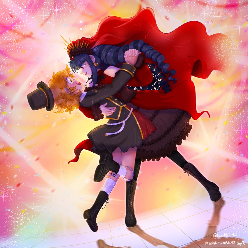 celestia ludenberg and fujisaki chihiro (danganronpa and 1 more) drawn by twinklelitchii