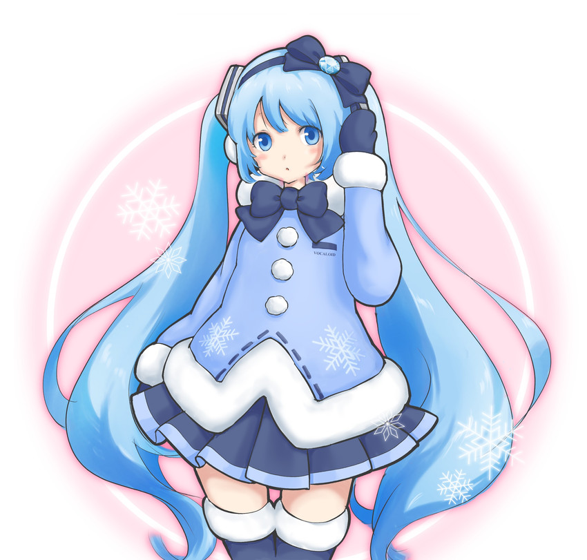 hatsune miku and yuki miku (vocaloid) drawn by anli_17