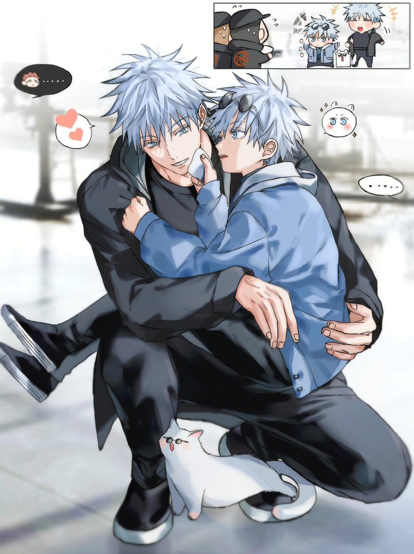 gojou satoru and ryoumen sukuna (jujutsu kaisen) drawn by yoon_(dmsco1803)
