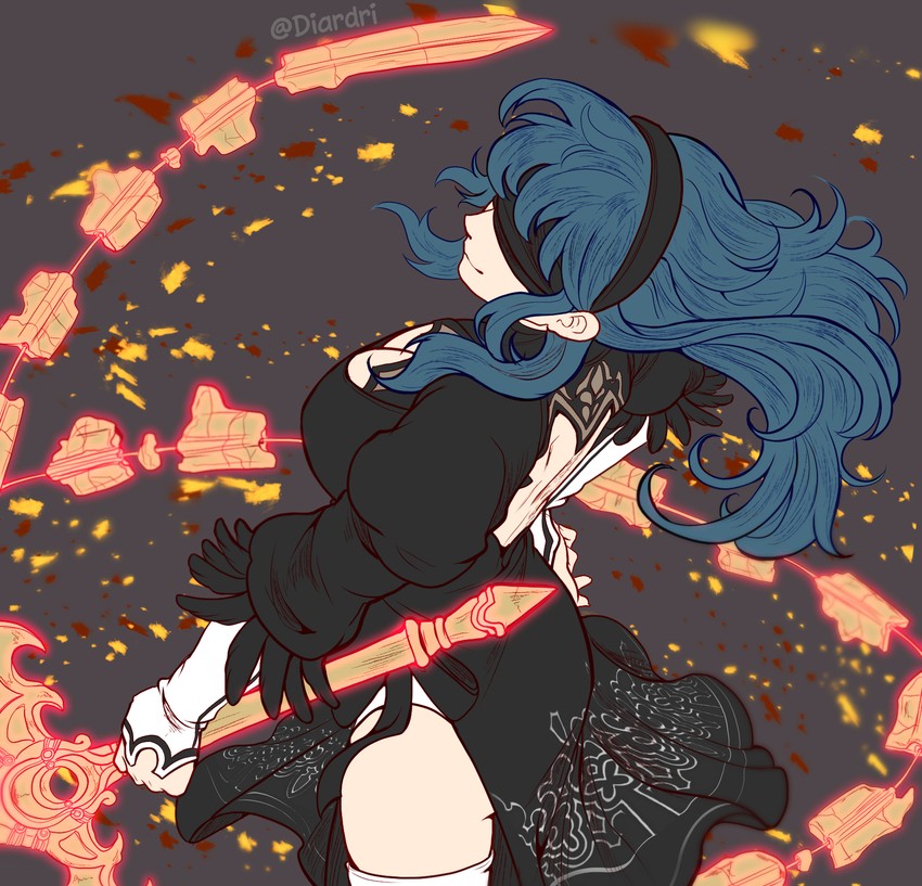 2b and female byleth (fire emblem and 3 more) drawn by diardri