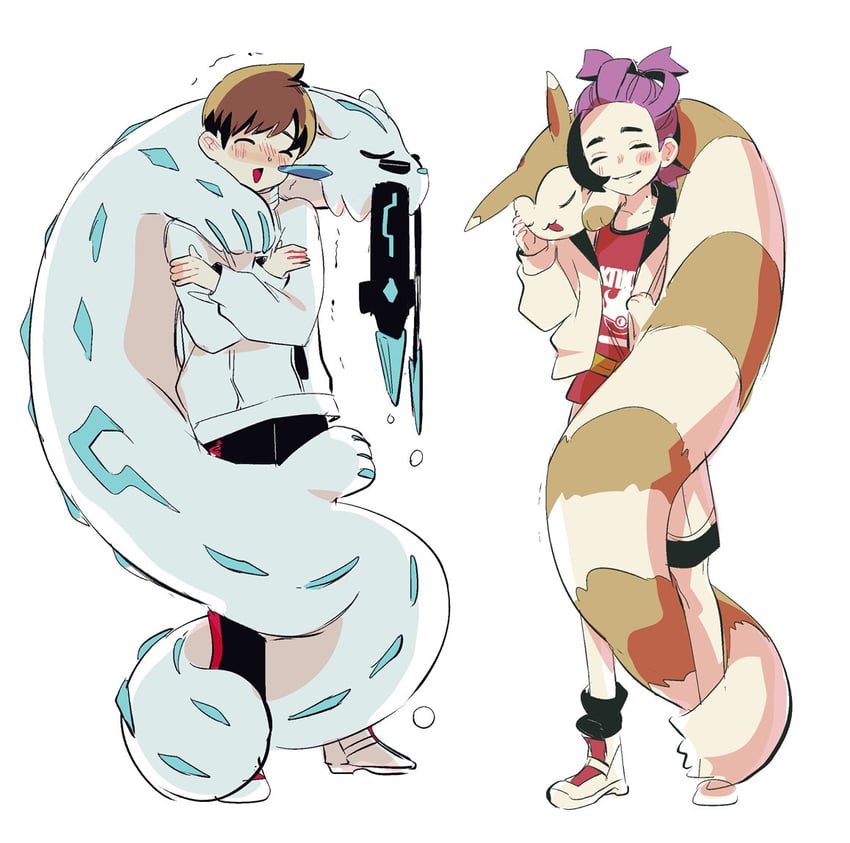 kieran, florian, furret, and chien-pao (pokemon and 1 more) drawn by uzura_syouyu