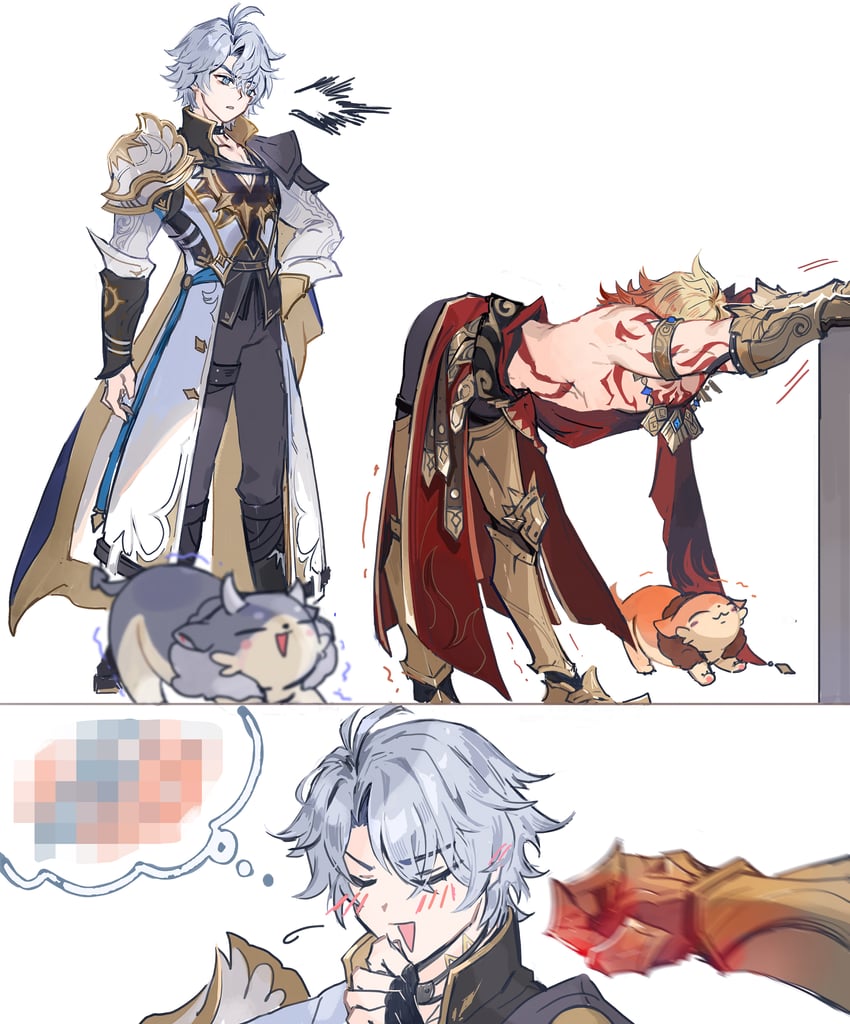 phainon and mydei (honkai and 1 more) drawn by qel