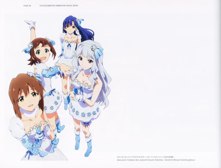 kisaragi chihaya, amami haruka, shijou takane, and hagiwara yukiho (idolmaster) drawn by akai_toshifumi