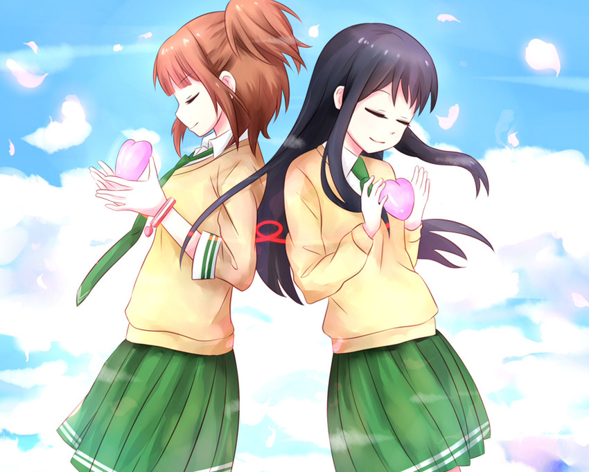 maki natsuo and kurahashi riko (love lab) drawn by fishchan