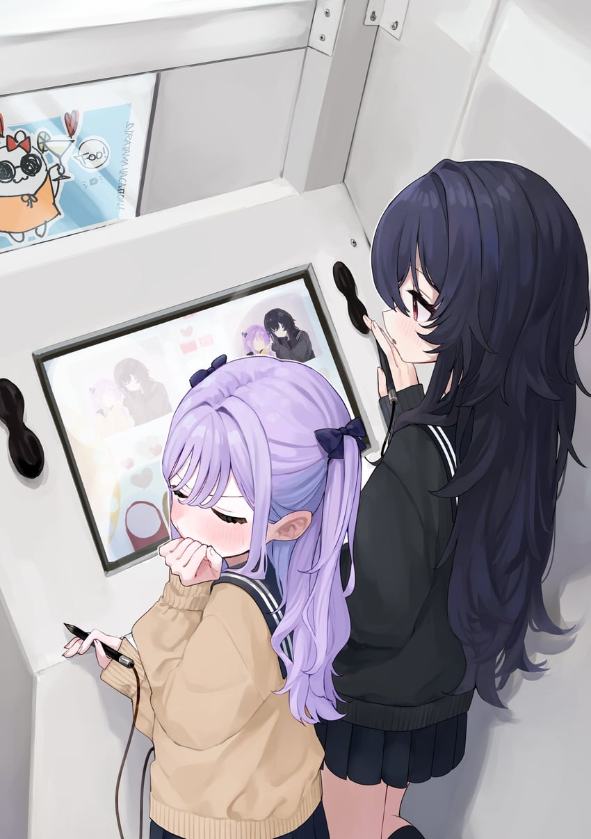 shinomiya runa and kisaragi ren (vspo! and 1 more) drawn by hanada_ten