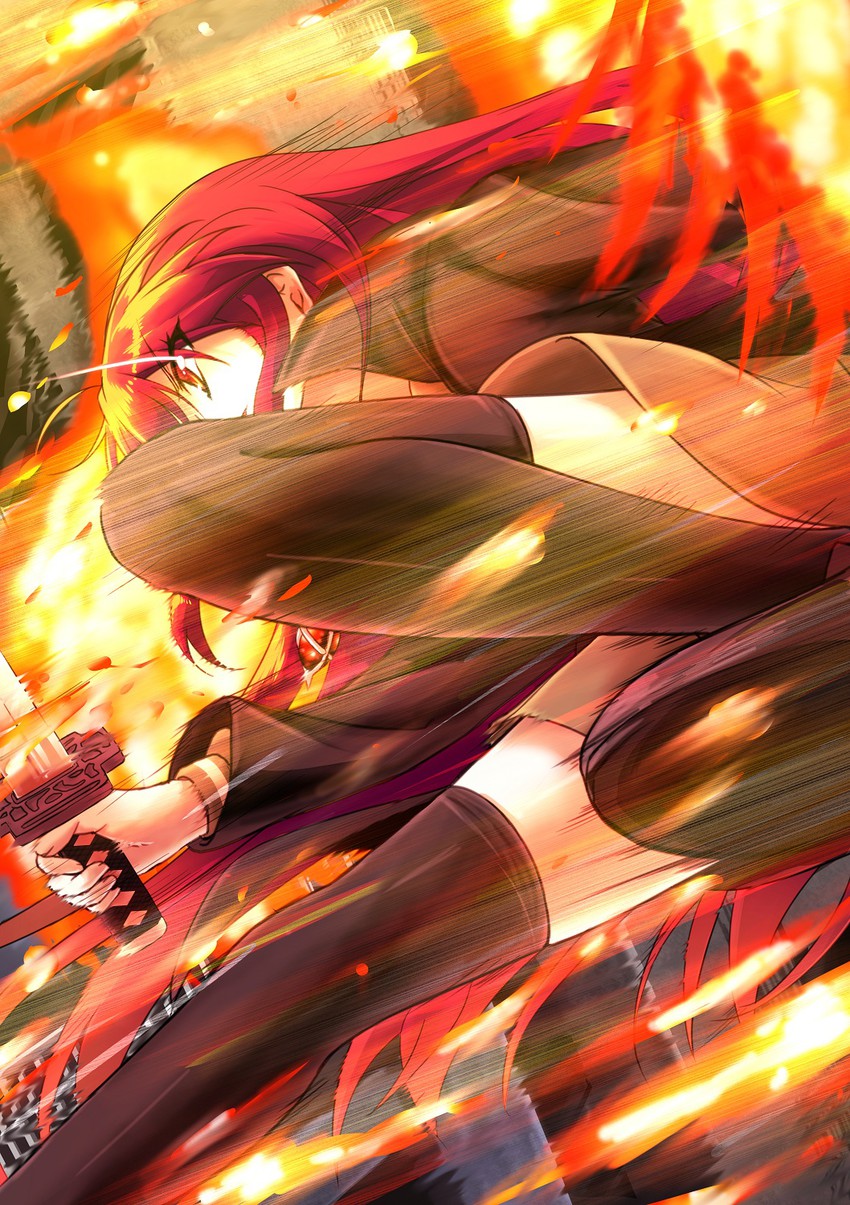 shana and alastor (shakugan no shana) drawn by bassa