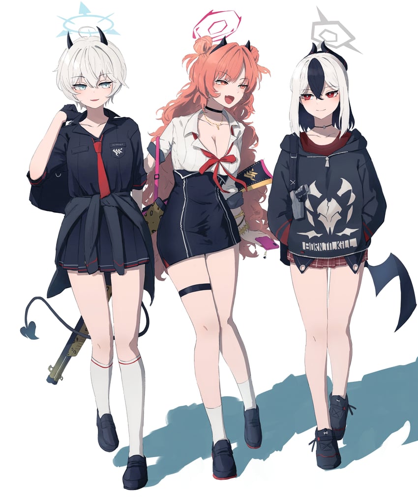 kayoko, kirara, and erika (blue archive) drawn by y4mori_gekko