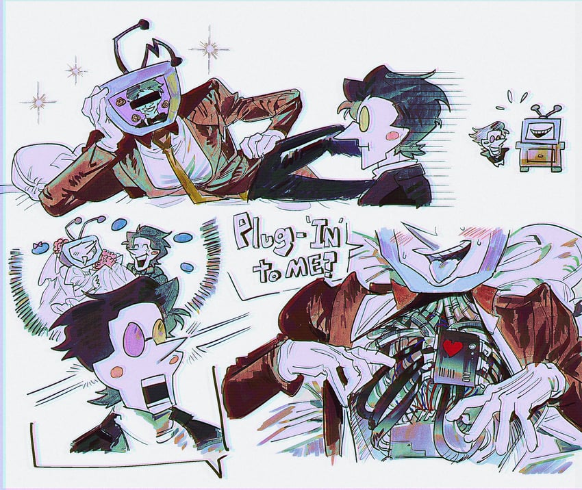 spamton g. spamton and ant tenna (deltarune) drawn by blackmaro1