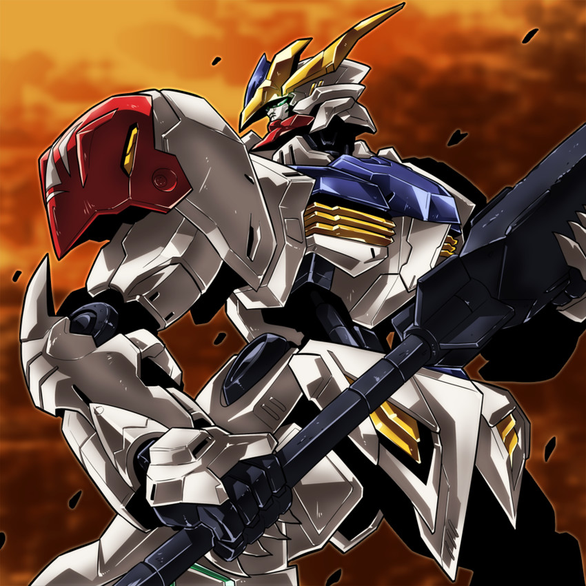 gundam barbatos and gundam barbatos lupus (gundam and 1 more) drawn by kouichi_(kouichi-129)