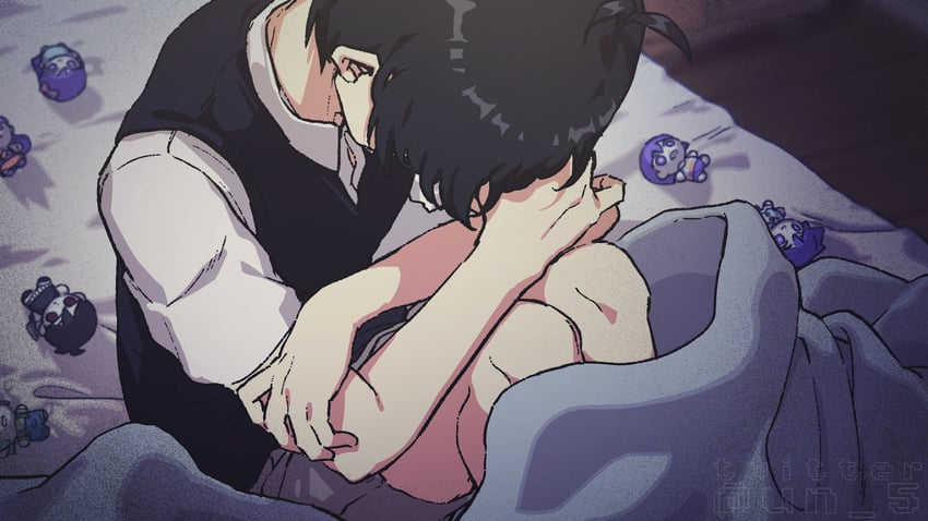 sunny, omori, basil, aubrey, mari, and 2 more (omori) drawn by tendoshi