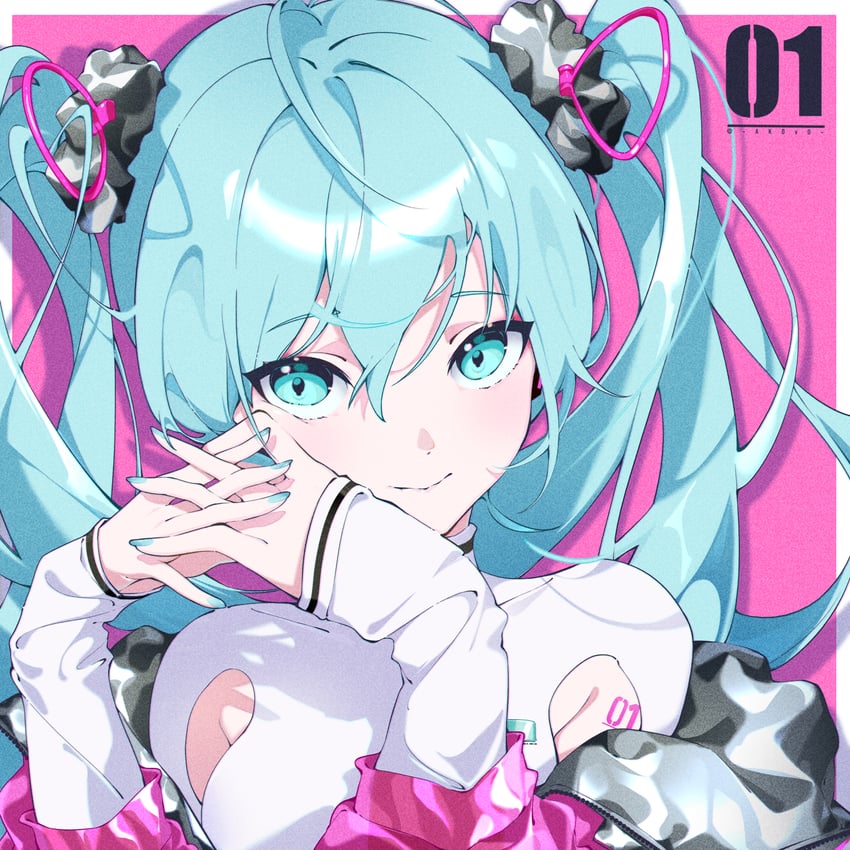 hatsune miku (vocaloid and 1 more) drawn by akovo