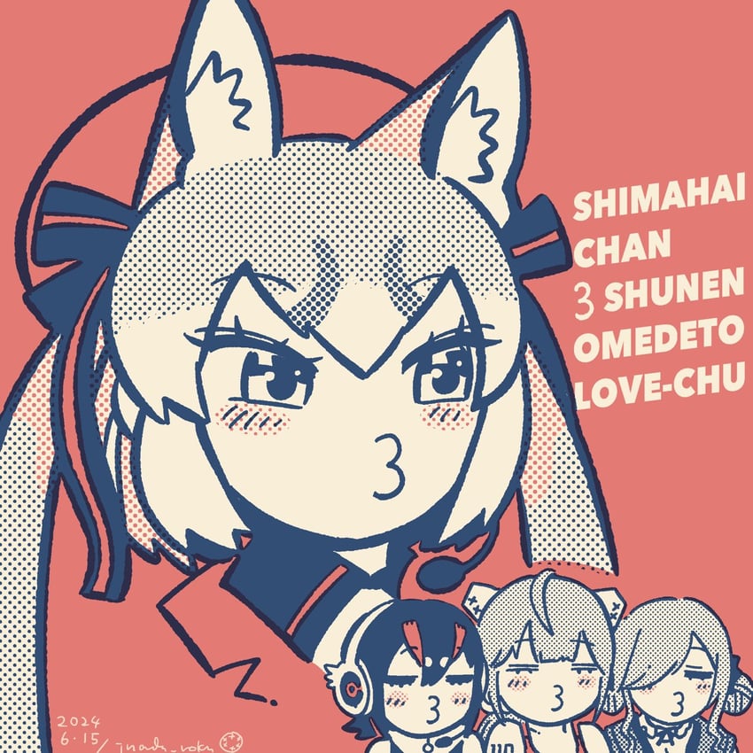 island fox, humboldt penguin, yamato iori, and itopoid (kemono friends and 3 more) drawn by inada_roku