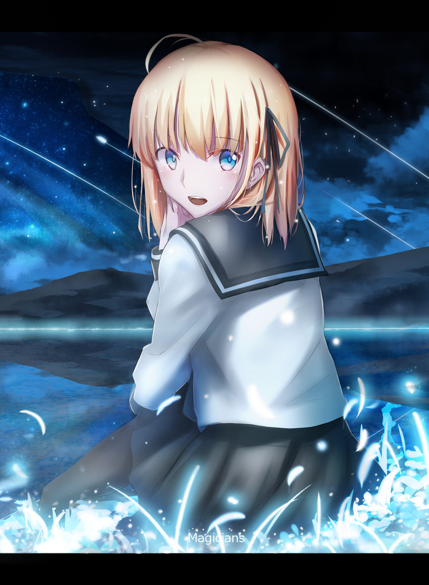 artoria pendragon and saber (fate and 1 more) drawn by magicians_(zhkahogigzkh)