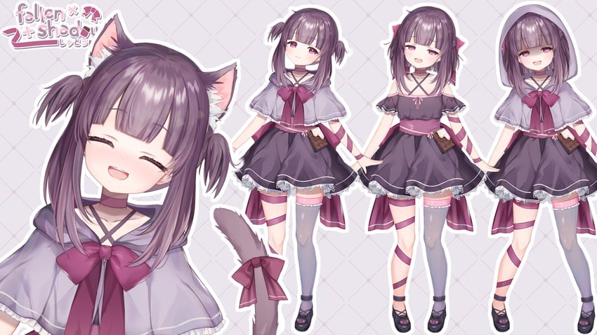 fallenshadow (indie virtual youtuber) drawn by rucaco