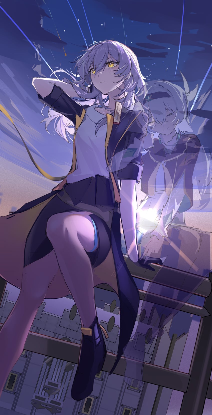 trailblazer, firefly, and stelle (honkai and 1 more) drawn by refa