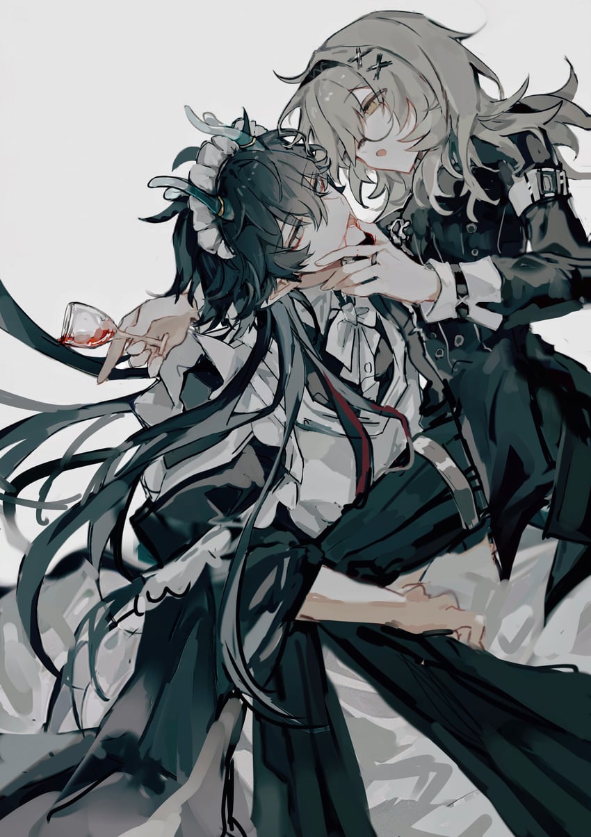 trailblazer, stelle, and dan heng (honkai and 1 more) drawn by mulihaohao