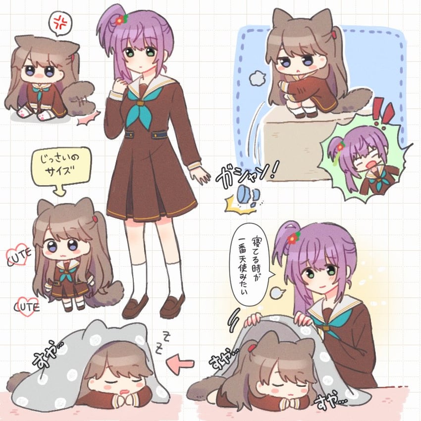 fujishima megumi and otomune kozue (love live! and 1 more) drawn by yoon_(yoon_lovelive)