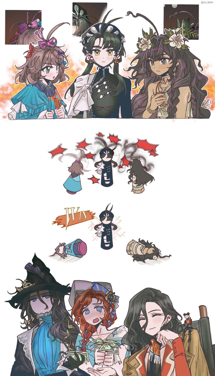 liang yue, flutterpage, willow, barcarola, fatutu, and 1 more (reverse:1999) drawn by kim_8thhh