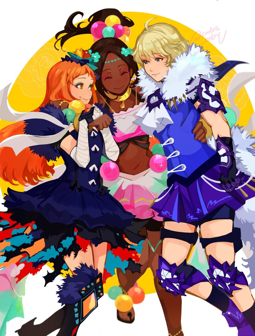 timerra, panette, and merrin (fire emblem and 1 more) drawn by lamb_(contra_entry)