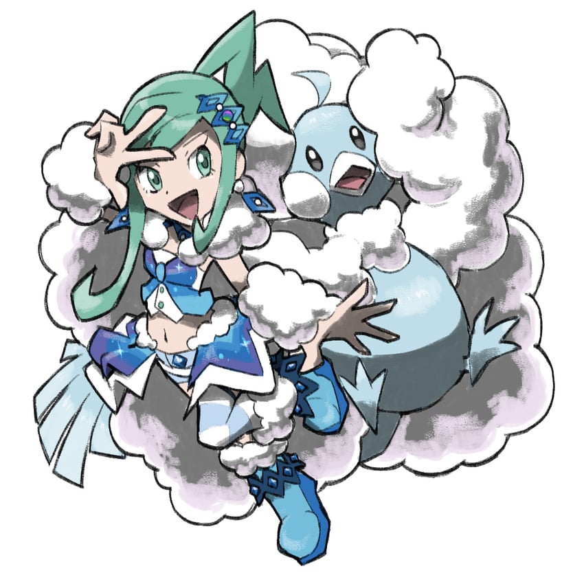 altaria, lisia, and mega altaria (pokemon and 1 more) drawn by blacknirrow