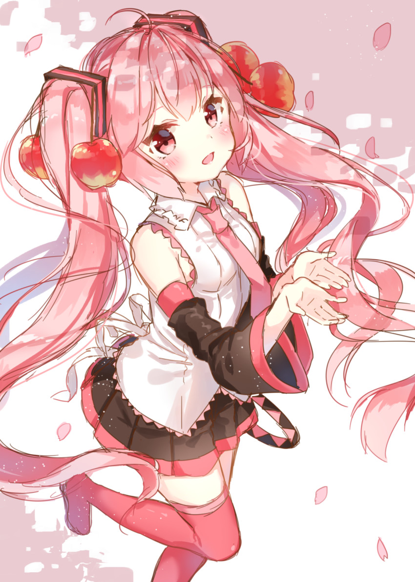 hatsune miku and sakura miku (vocaloid) drawn by jimmy_madomagi