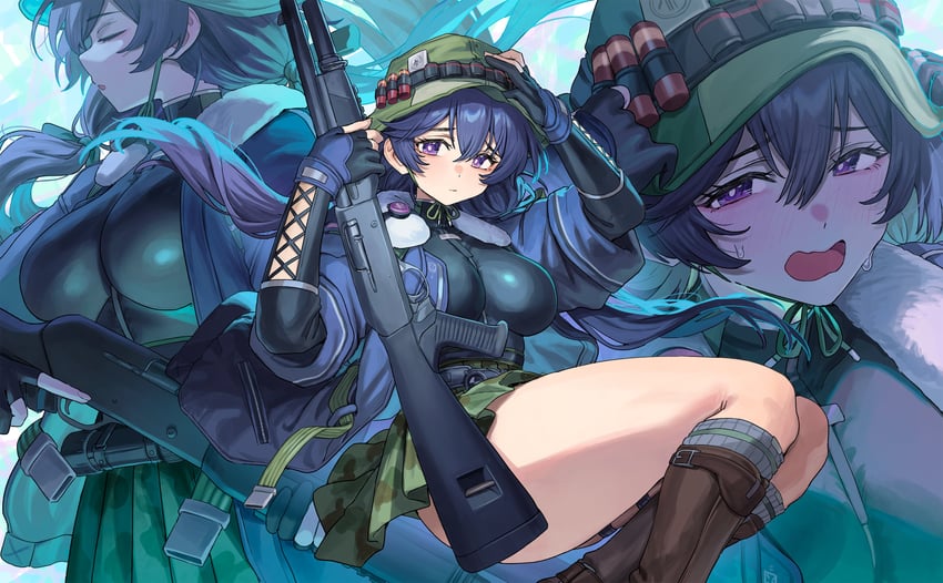 lotta (girls' frontline and 1 more) drawn by aochoku
