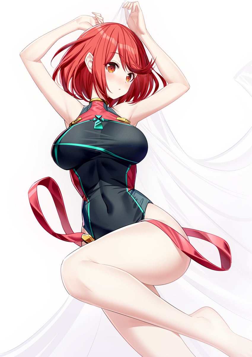 pyra (xenoblade chronicles and 1 more) drawn by ririko_(zhuoyandesailaer)