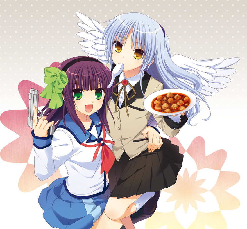 tachibana kanade and nakamura yuri (angel beats!) drawn by fuyuichi
