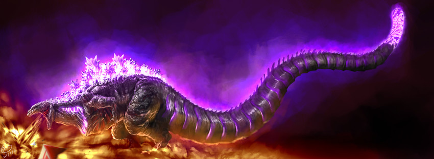 godzilla (godzilla and 1 more) drawn by hanekura_bou