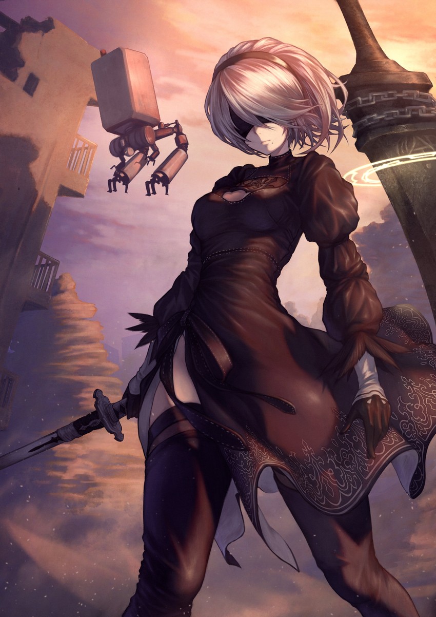 2b (nier and 1 more) drawn by yasu_(segawahiroyasu)
