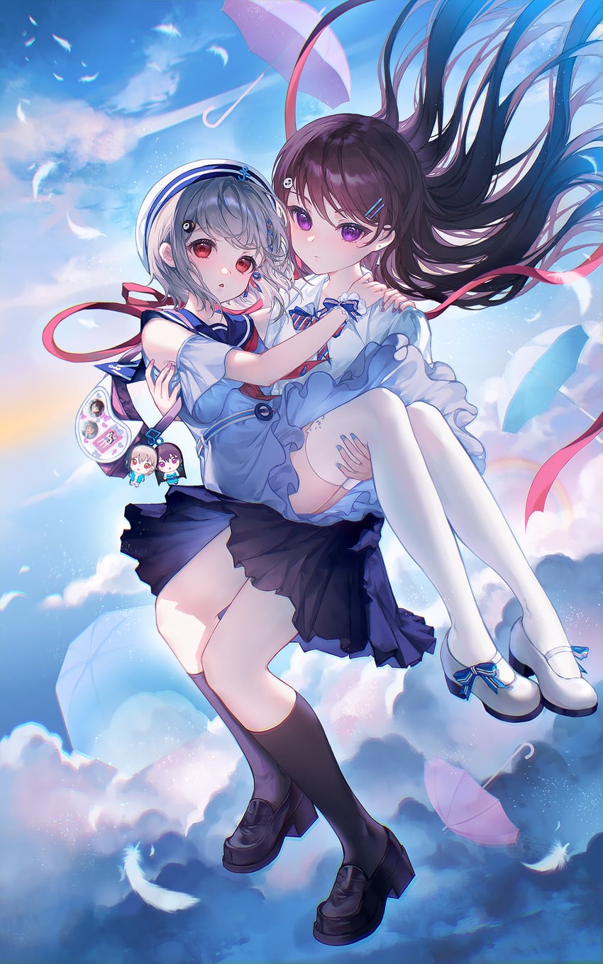 shiina taki and takamatsu tomori (bang dream! and 1 more) drawn by ichitata