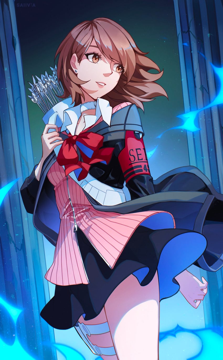 takeba yukari (persona and 2 more) drawn by saiivia