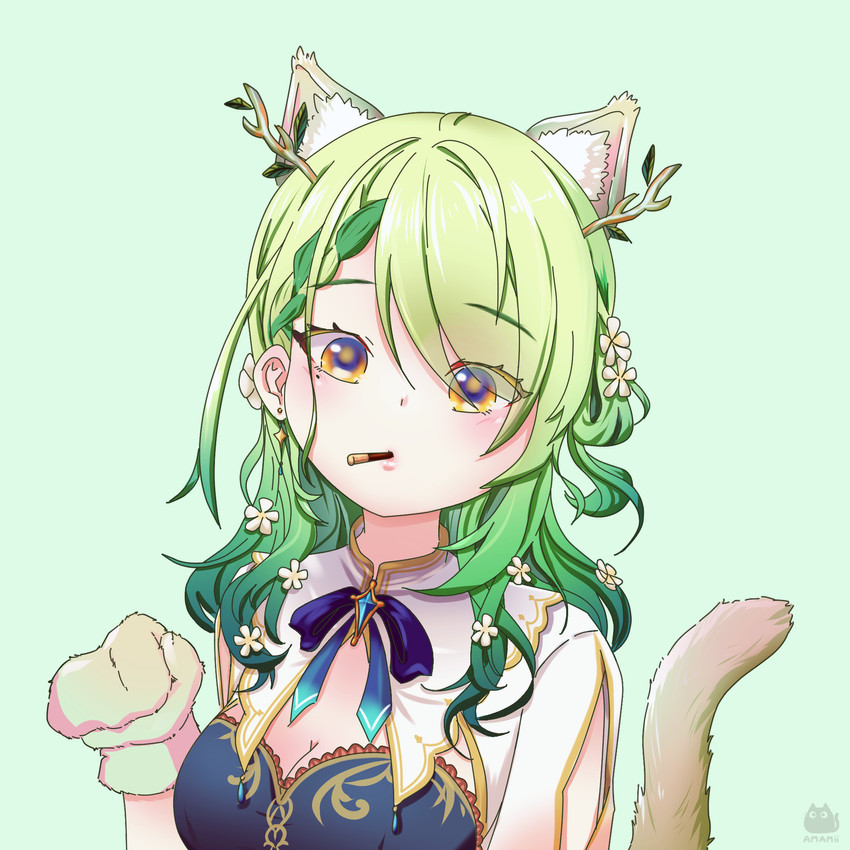 ceres fauna (hololive and 1 more) drawn by amamii-amii