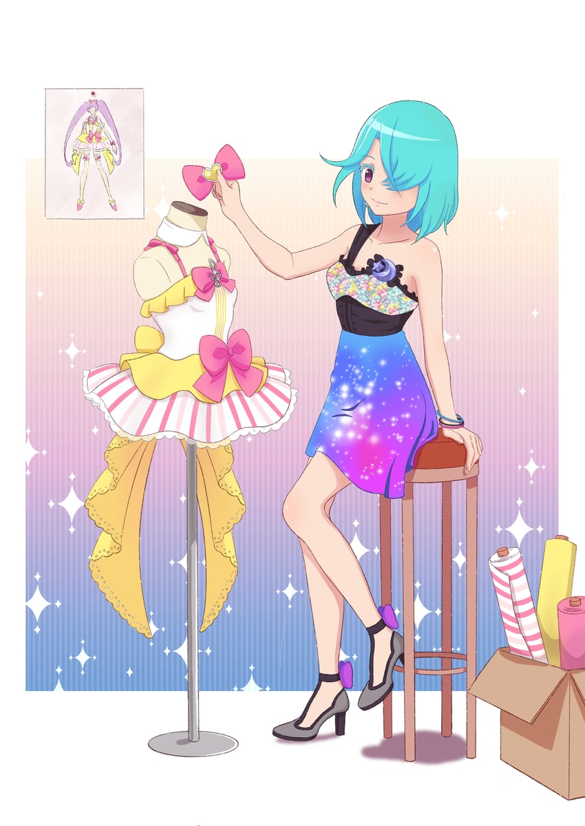 manaka laala and hojo cosmo (pretty series and 1 more) drawn by a_(toitoitoioekk)
