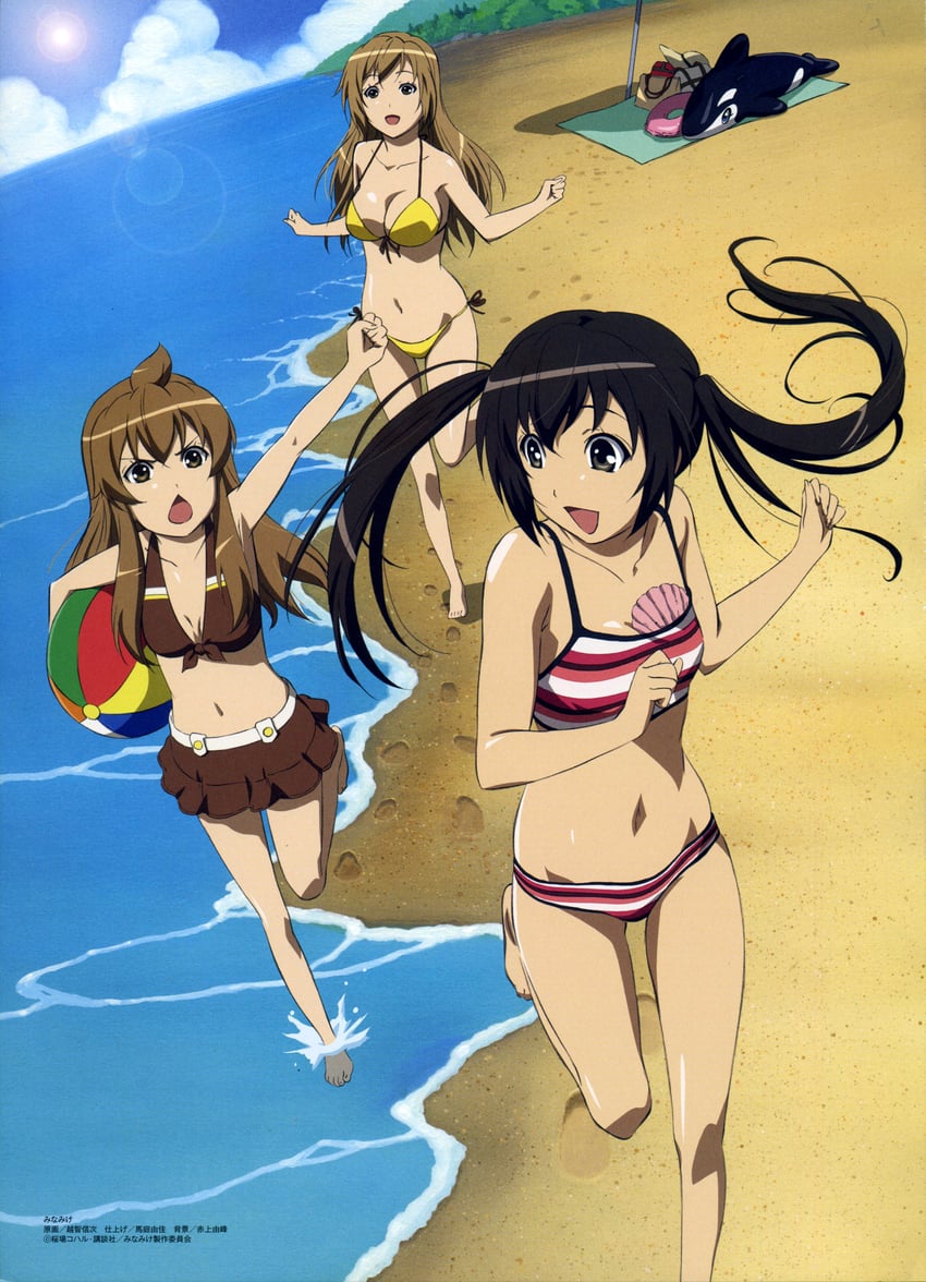 minami kana, minami chiaki, and minami haruka (minami-ke) drawn by ochi_shinji