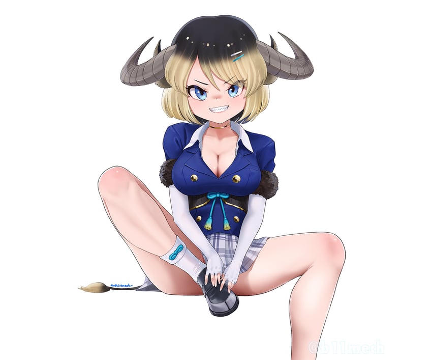 gyumaou (kemono friends and 1 more) drawn by beleven