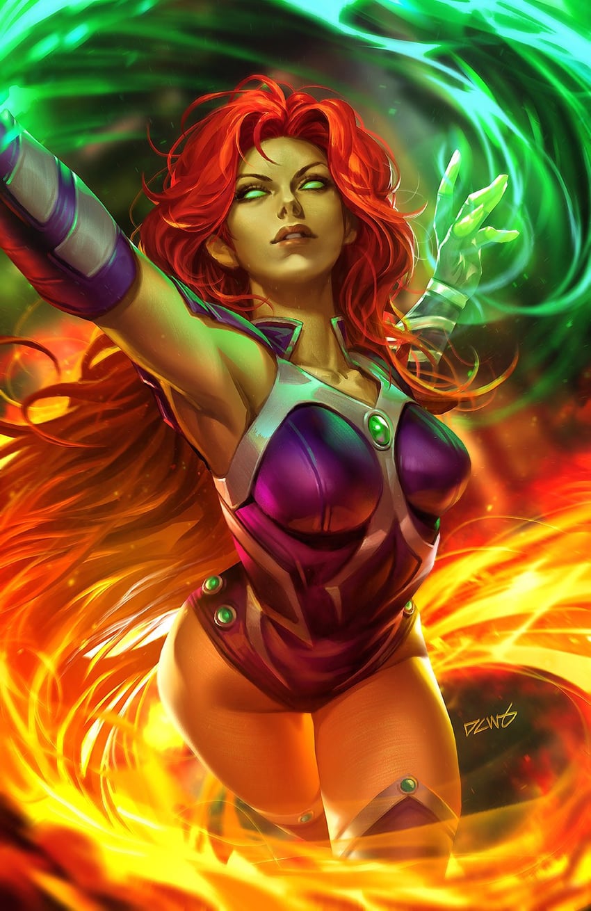 starfire (dc comics and 1 more) drawn by dcwj