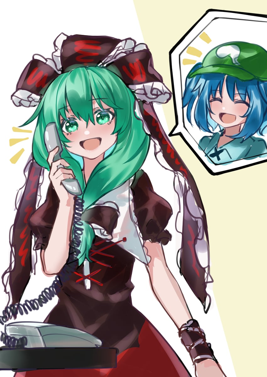 kawashiro nitori and kagiyama hina (touhou) drawn by ailu_elf