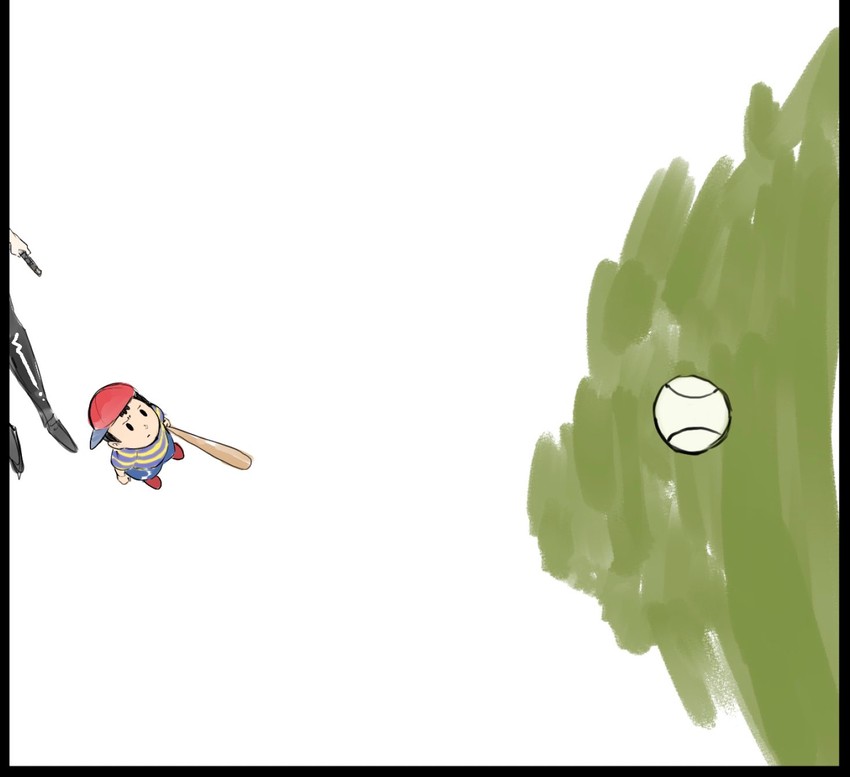 sephiroth and ness (final fantasy and 4 more) drawn by yourfreakyneighbourh
