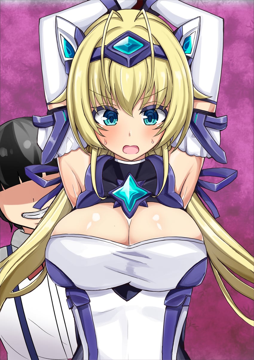 katsuragi souma and exs-tia spica (kouyoku senki exs-tia) drawn by kinotowi