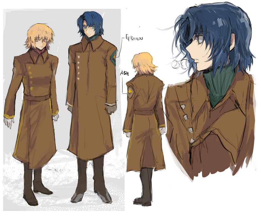 cagalli yula athha and athrun zala (gundam and 1 more) drawn by she_(morianosu)