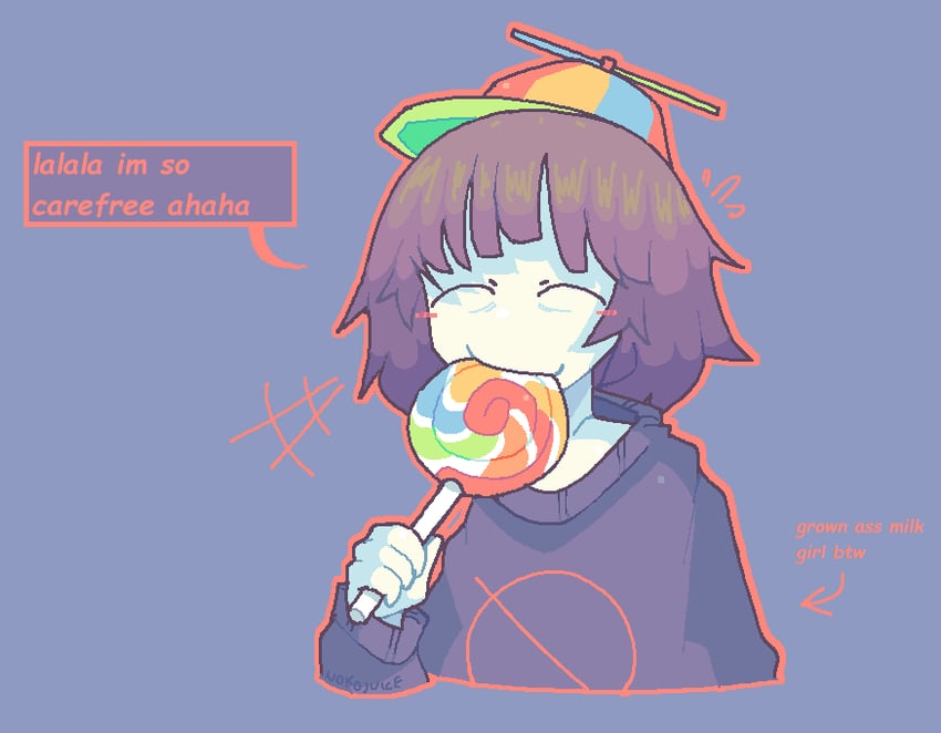 milk-chan (milk inside a bag of milk inside a bag of milk) drawn by nokojuice