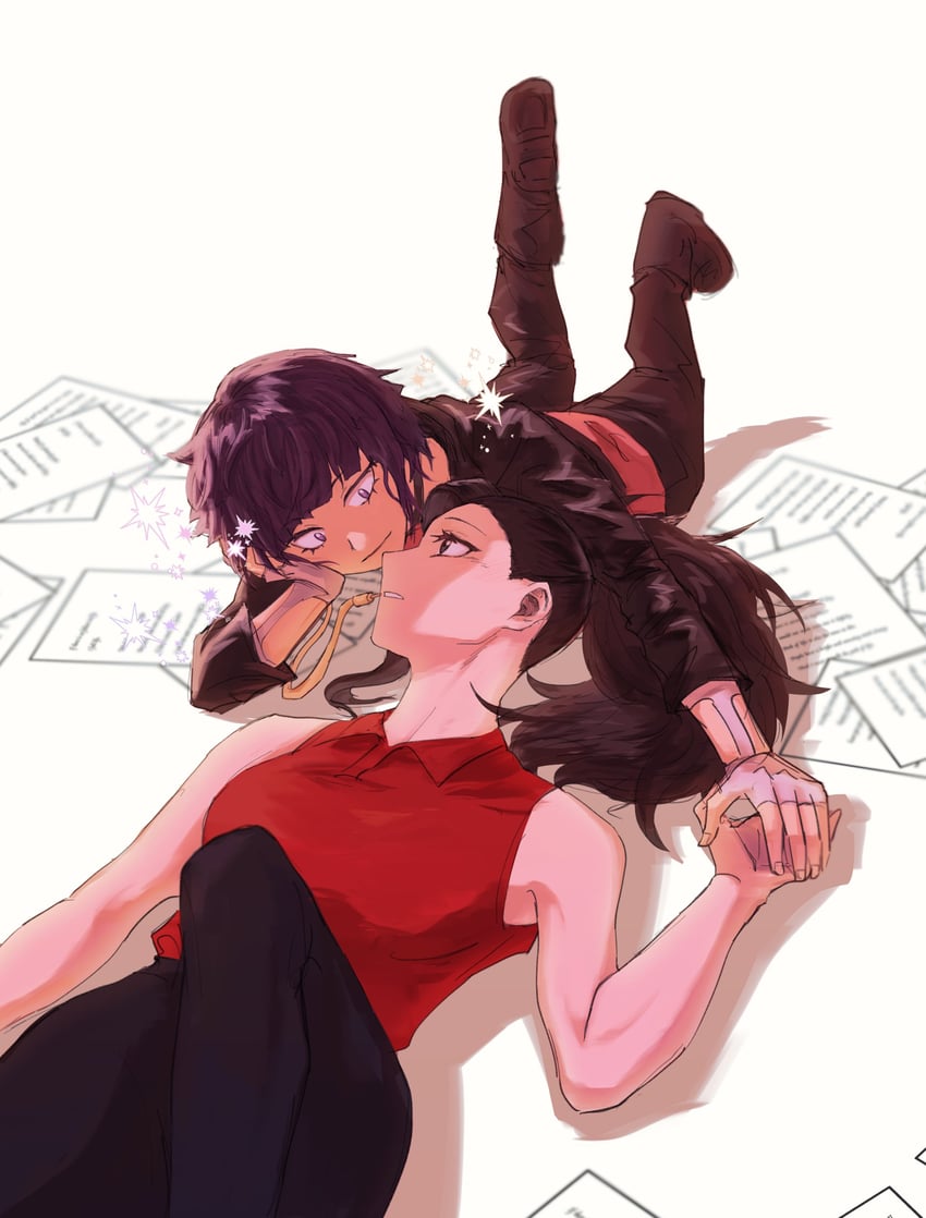 yaoyorozu momo and jiro kyoka (boku no hero academia) drawn by vvvmung