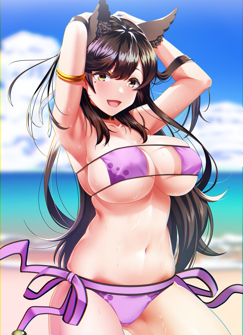 minamoto no raikou and atago (fate and 2 more) drawn by kagiyama_(clave)