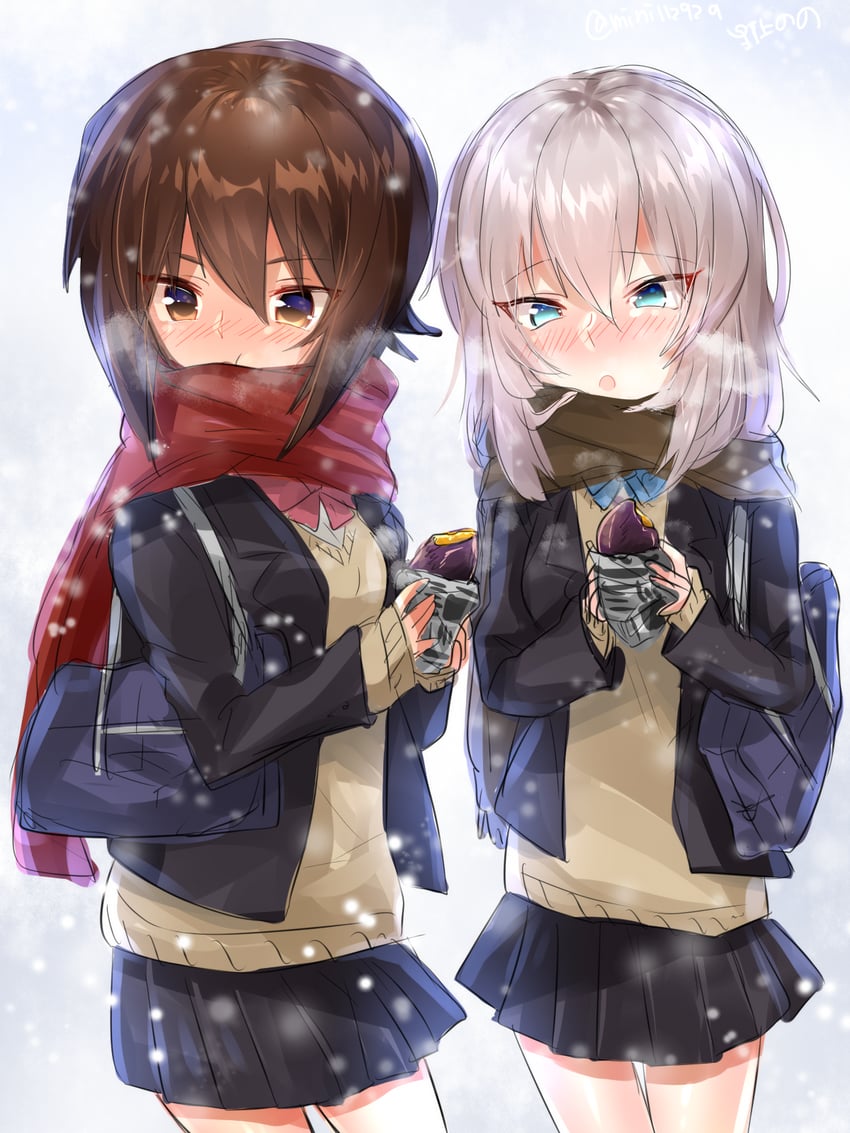 nishizumi maho and itsumi erika (girls und panzer) drawn by adachi_(nogami_nono)