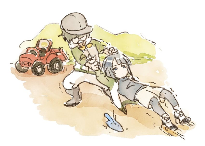 kuwana gou and matsui gou (touken ranbu) drawn by niwatori_(63460783)