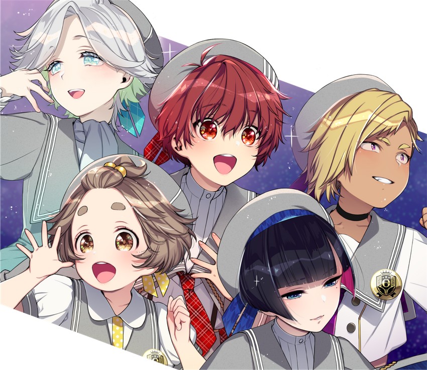 seto mikhail, sakurai setsuna, kuuge seijuurou, koizumi hinata, and gotou raion (idol show time) drawn by sumeragi_kohaku