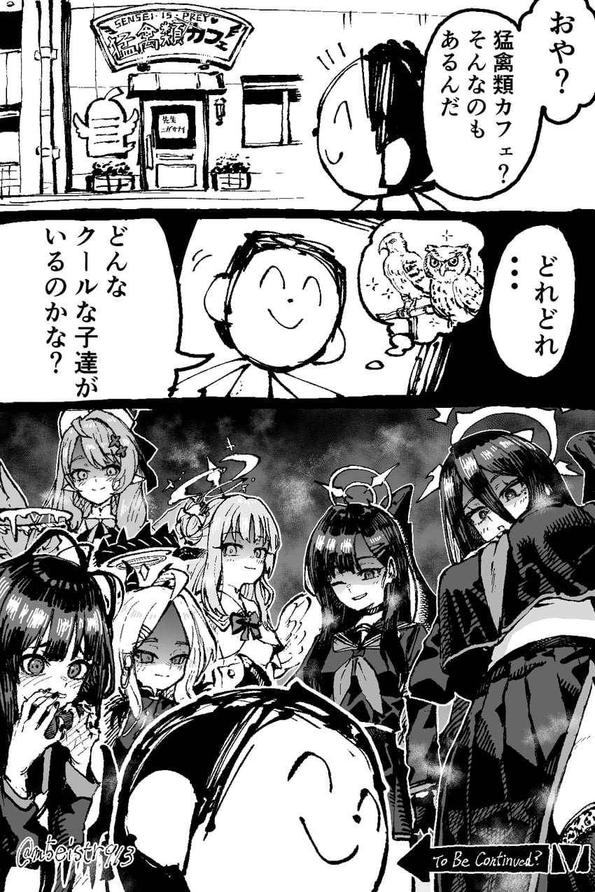 sensei, doodle sensei, hina, mika, hasumi, and 3 more (blue archive) drawn by jazz_(fukukan)