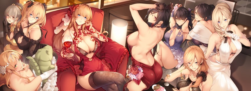 tsubakihara mira, tsubakihara yuna, and tsubakihara nina (original and 1 more) drawn by nanao_(mahaya)