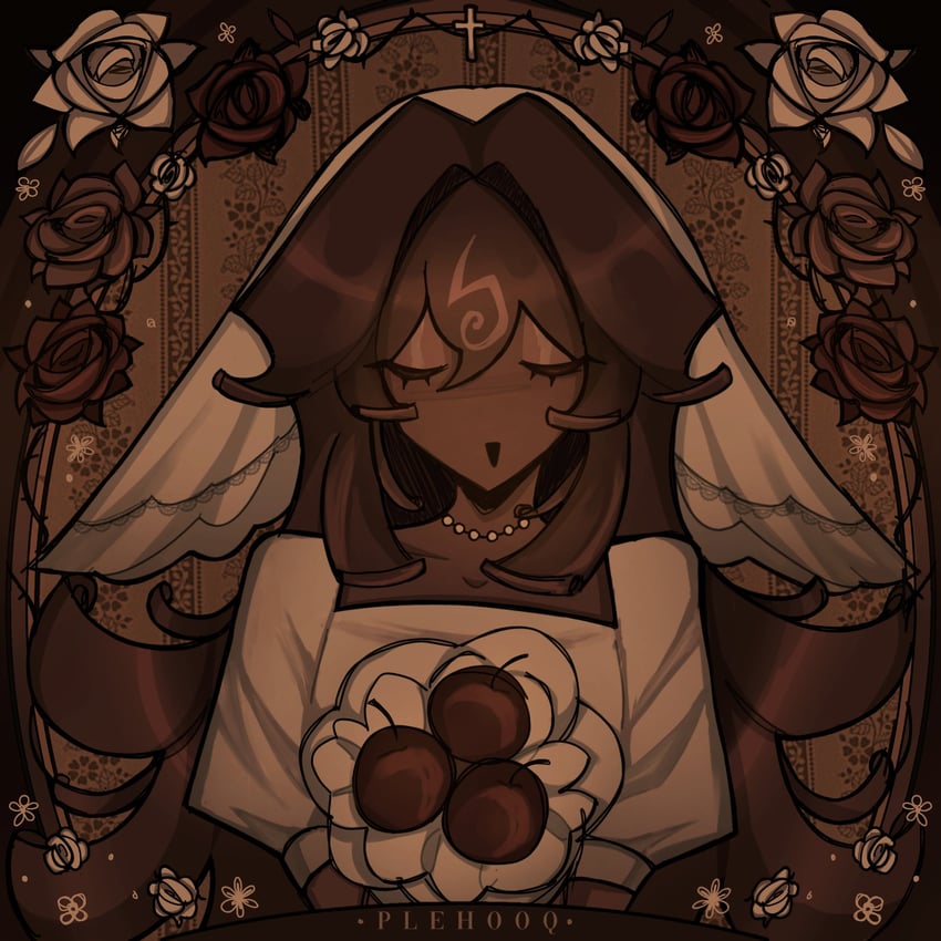 black forest cookie (cookie run and 1 more) drawn by plehooq